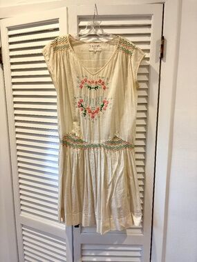 Vintage Style Dress with Embroidery